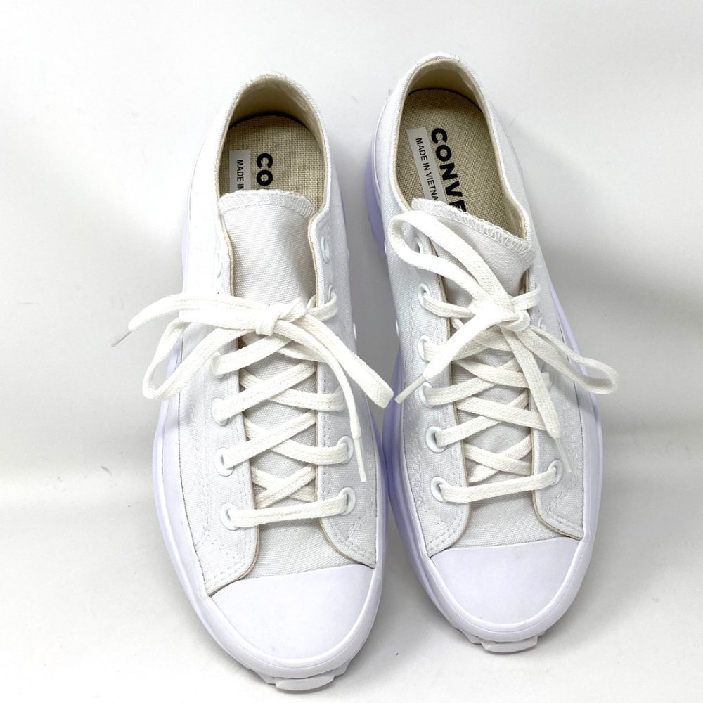 Converse Women's Size RUN STAR HIKE OX White Canvas Platform Low Sneaker 571869C - Picture 6 of 9